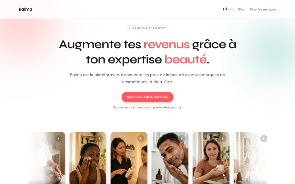 Balma — landing page